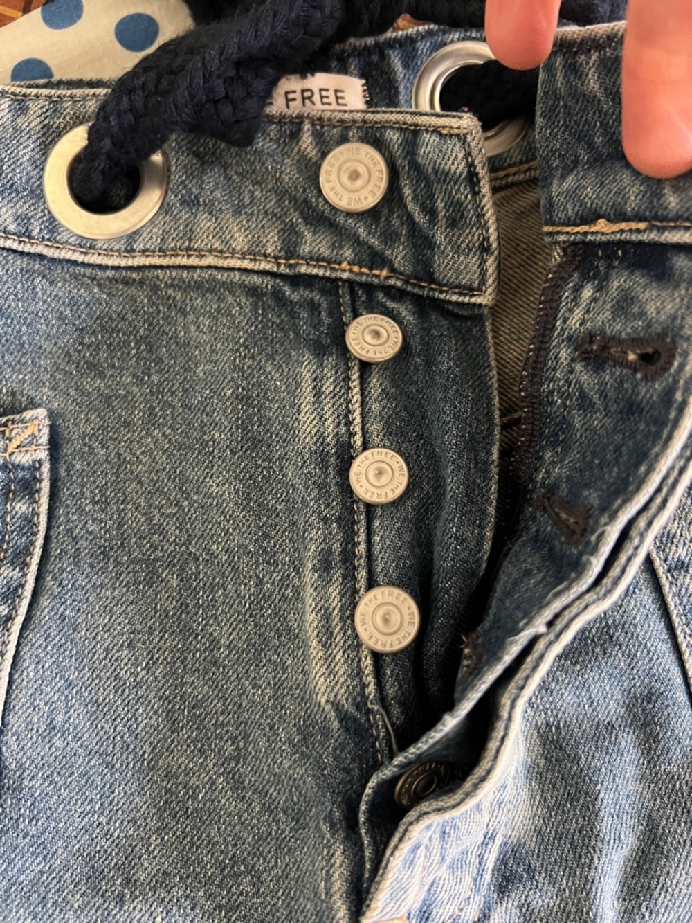 Free People denim shorts in very good condition. - Picture 11 of 12